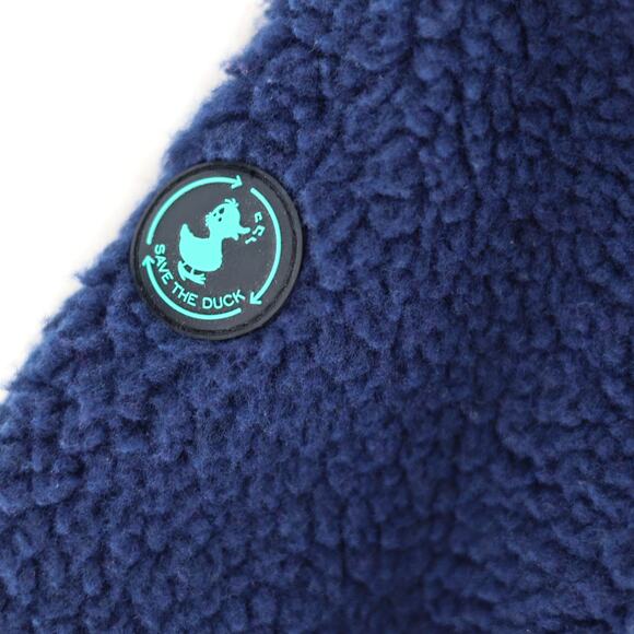 Save The Duck Toddler Navy Fleece Teddy 1/4-Zip Hooded Jacket Kids Size 4 - Picture 5 of 5